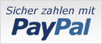 Sicher zahlen mit Paypal.